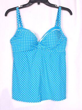 COCO REEF Blue Polkadot TankKini Size 32/34D